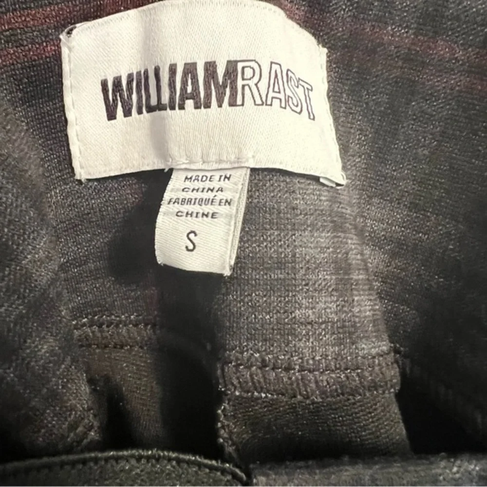 William Rast  Plaid Black Grey Red Ponte Knit Leggings S (Jrs) Preppy Chic